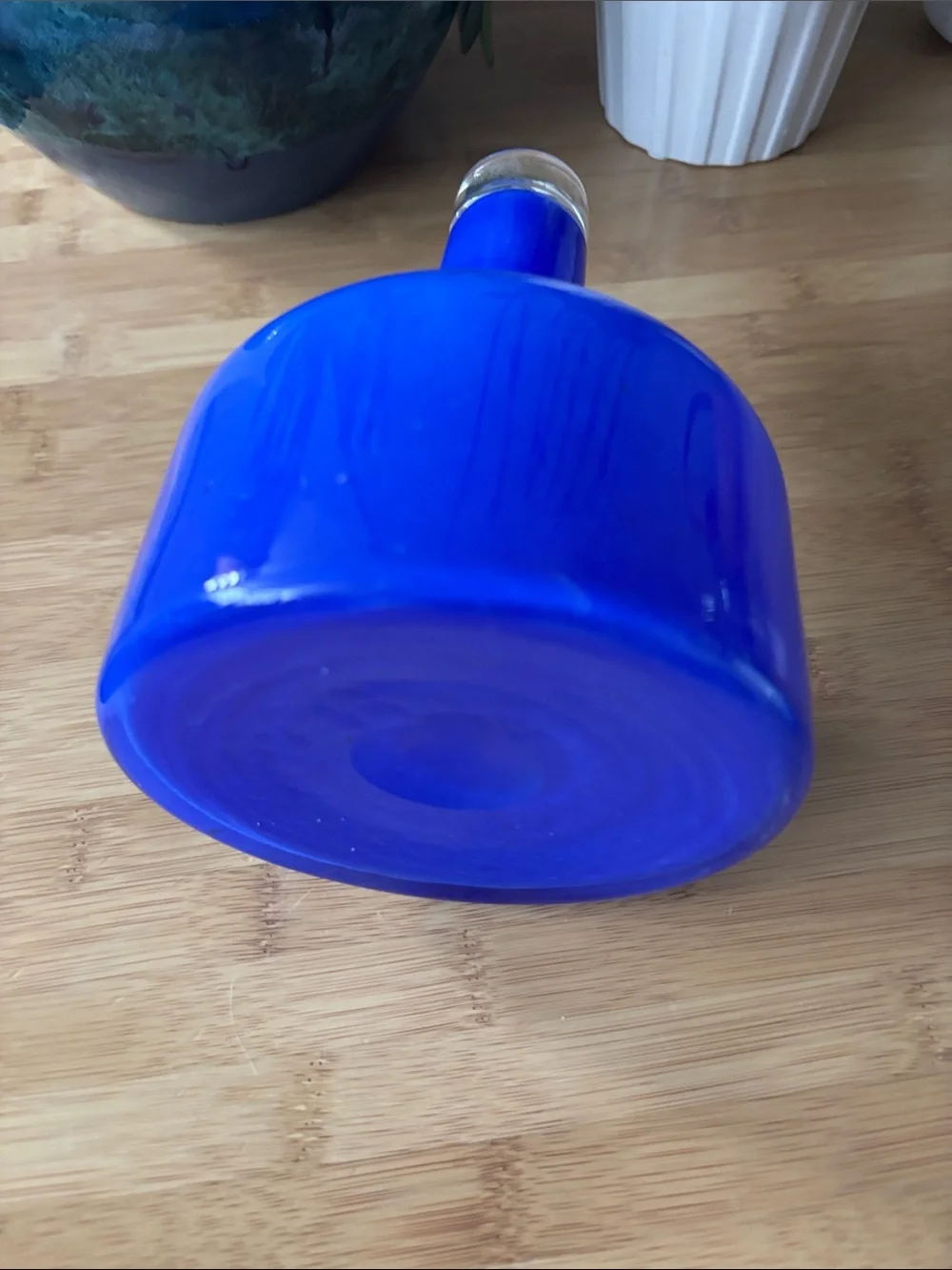 Cobalt Blue Glass Decorative Vase - Home Accents